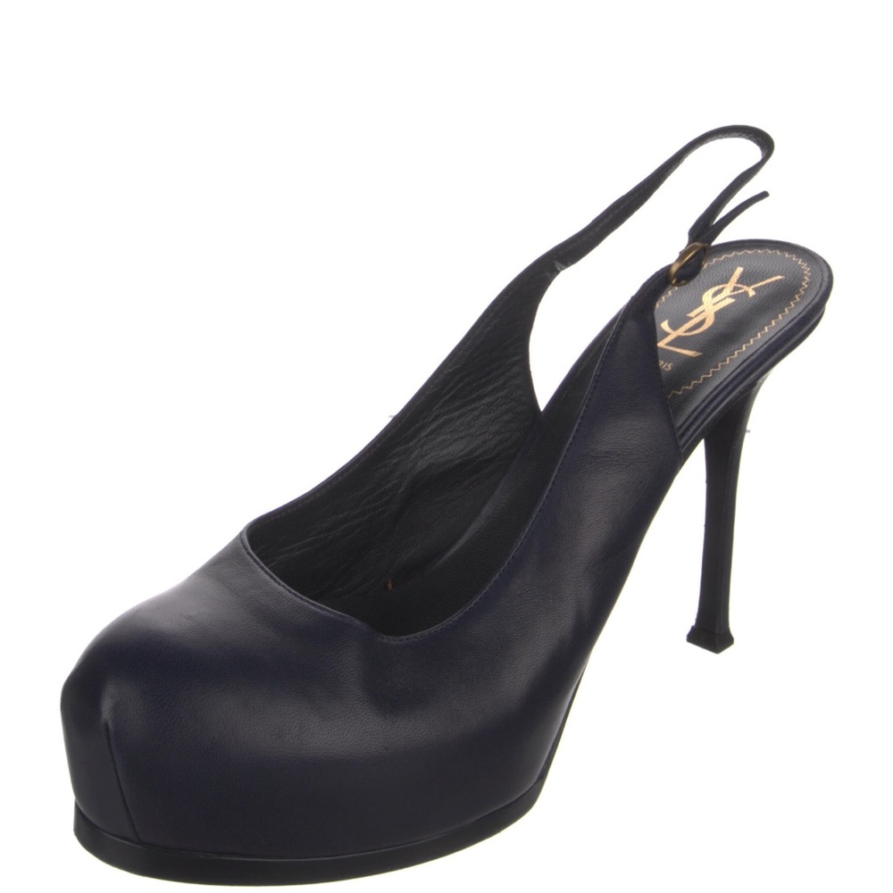 Yves Saint Laurent Leather Slingback Pumps